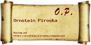 Ornstein Piroska névjegykártya